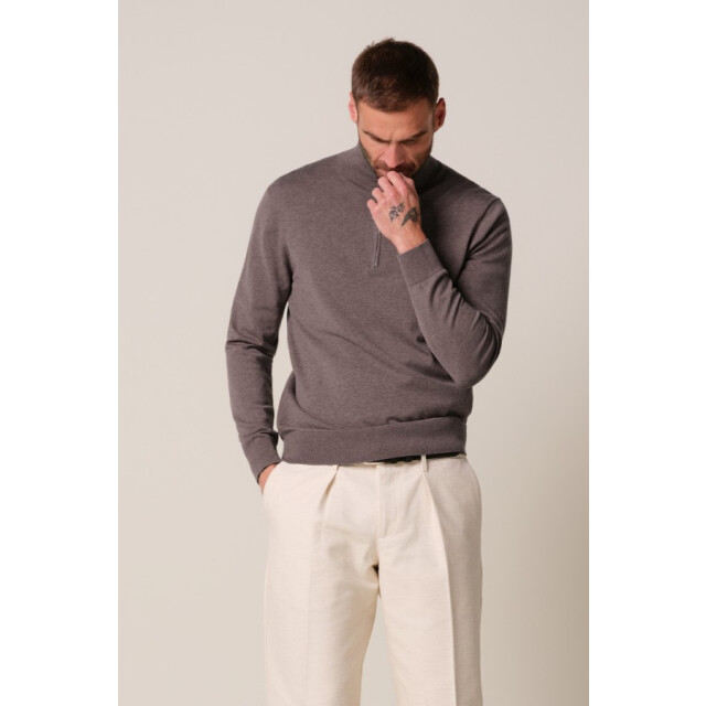 Profuomo Ppxj30002d pullover half zip aubergine profu S/PPXJ30002D large