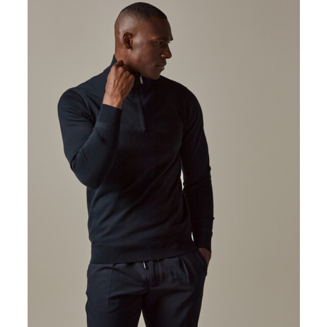 Profuomo Pp2j00010a pullover half zip navy profu P/PP2J00010A large