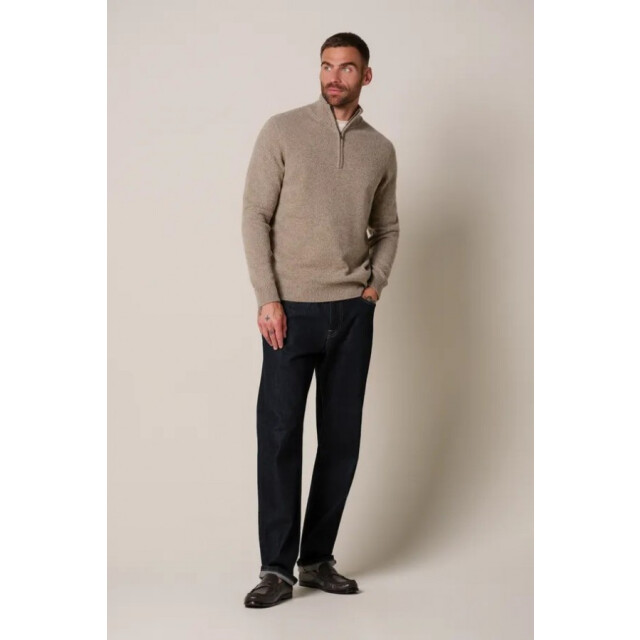 Profuomo Ppxj30047e half zip beige profu F/PPXJ30047E large