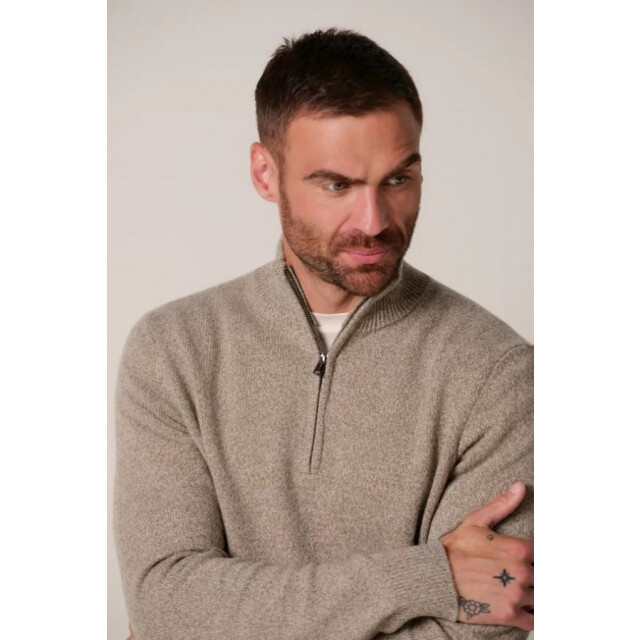 Profuomo Ppxj30047e half zip beige profu F/PPXJ30047E large