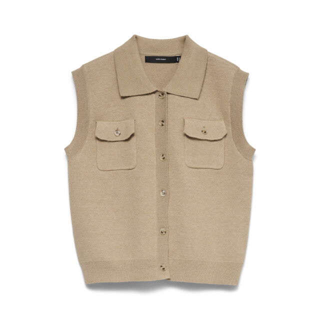 Vero Moda Vmbrisa gebreid polo gilet 10350234 large
