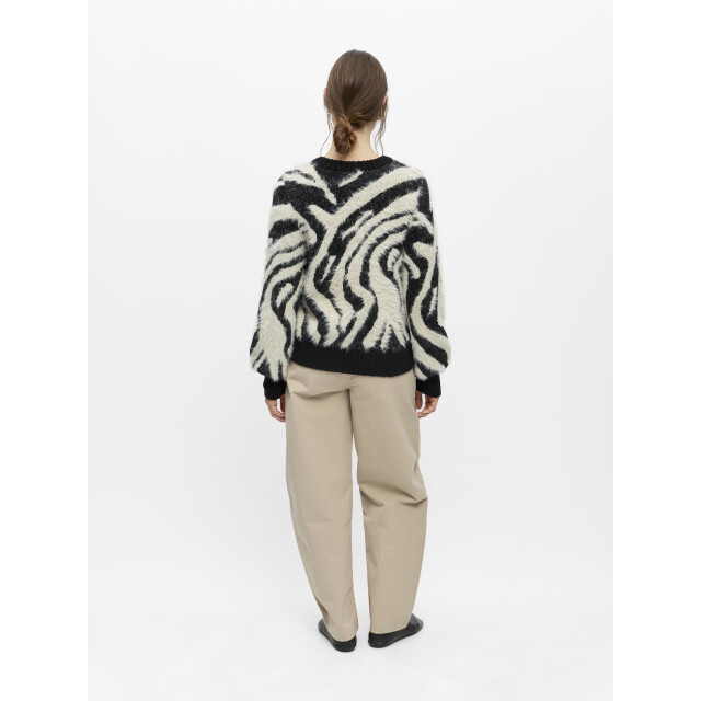 Object Moline zebra print knit trui 23047266 large
