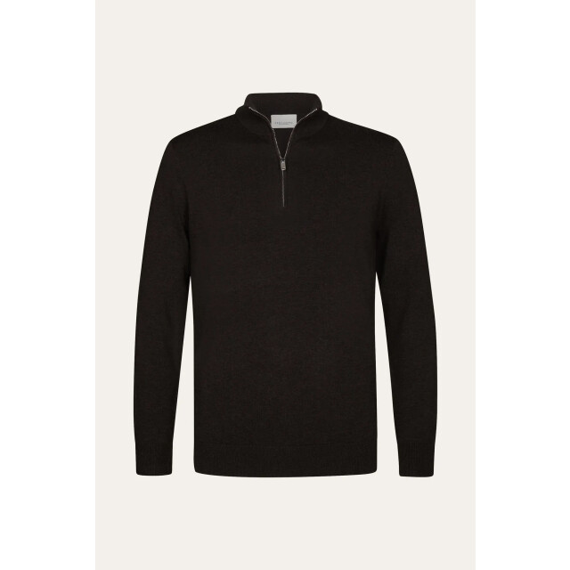 Profuomo pullover half zip ppxj30002e h2 dark brown 05711.870.0003 large