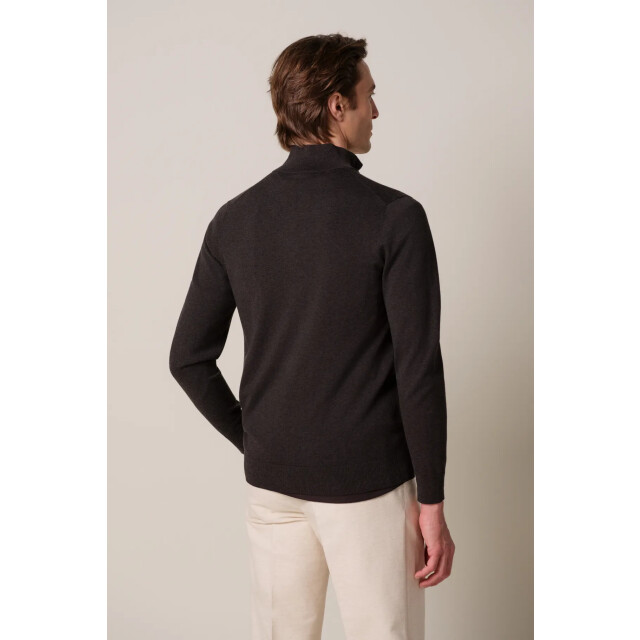 Profuomo pullover half zip ppxj30002e h2 dark brown 05711.870.0003 large