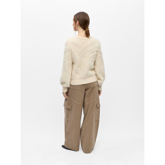 Object objhollow l/s re knit pullover noos 23047266 birch zebra pattern 06712.198.0299 large