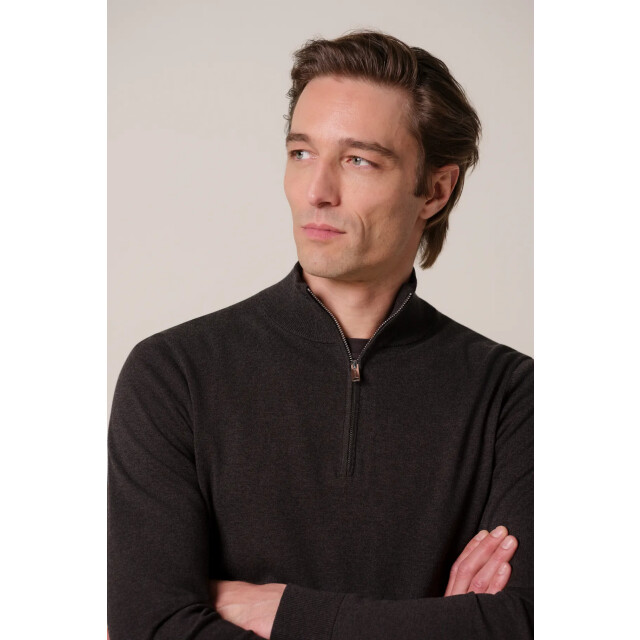 Profuomo pullover half zip ppxj30002e h2 dark brown 05711.870.0003 large