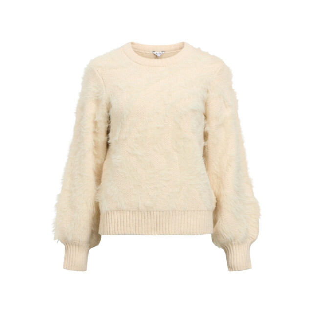 Object objhollow l/s re knit pullover noos 23047266 birch zebra pattern 06712.198.0299 large