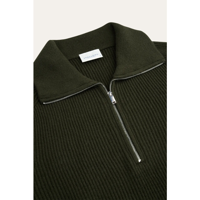 Profuomo heavy wollen half zip ppxj30058e z3 dark green 05711.370.0043 large