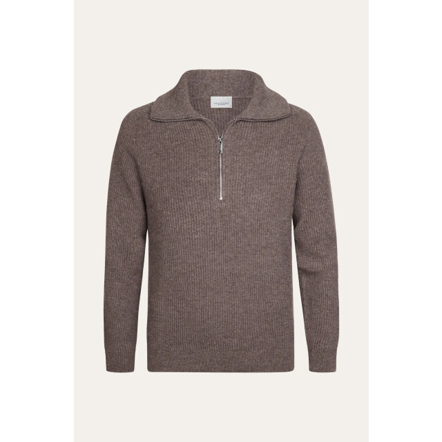 Profuomo heavy wollen half zip ppxj30058i s aubergine 05711.770.0030 large