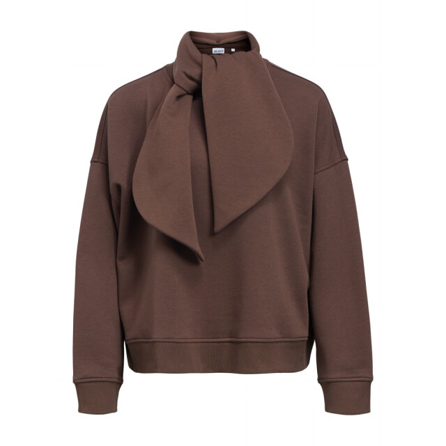 Object objarina l/s oz tie sweatshirt noos 23049534 seal brown 06721.840.0020 large