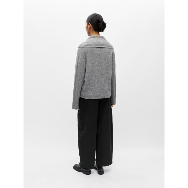 Object objchuma l/s lo knit scarf pullover 23049644 light grey 06712.910.0027 large
