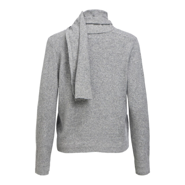 Object objchuma l/s lo knit scarf pullover 23049644 light grey 06712.910.0027 large