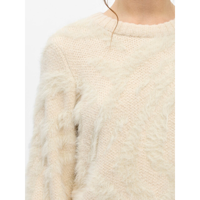 Object objhollow l/s re knit pullover noos 23047266 birch zebra pattern 06712.198.0299 large