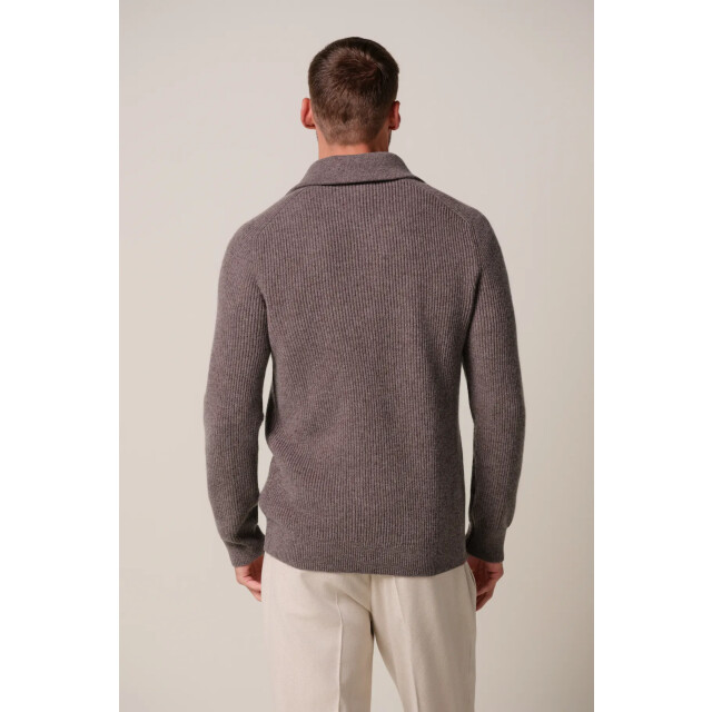 Profuomo heavy wollen half zip ppxj30058i s aubergine 05711.770.0030 large