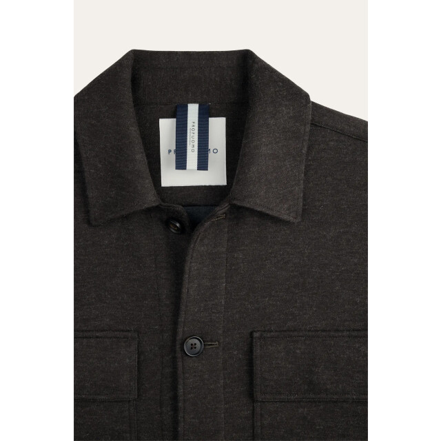 Profuomo knitted overshirt ppxf30001d h2 dark brown 05633.870.0004 large