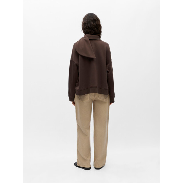 Object objarina l/s oz tie sweatshirt noos 23049534 seal brown 06721.840.0020 large