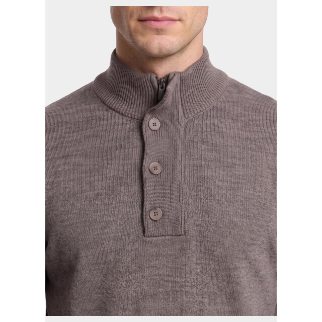 Bos Bright Blue Half zip 1171/153 taupe 212218 large