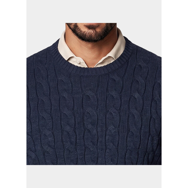 Bos Bright Blue Pullover heren 1191/103 navy 212224 large