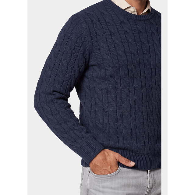 Bos Bright Blue Pullover heren 1191/103 navy 212224 large