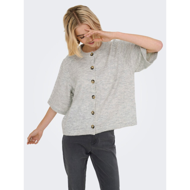 Only onlcamilla s/s cardigan knt noos 15348772 light grey melange 06741.910.0013 large