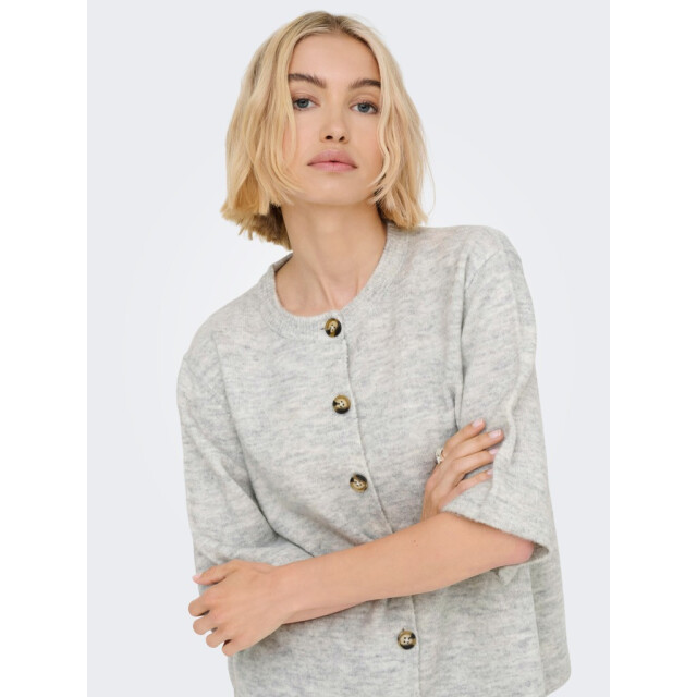 Only onlcamilla s/s cardigan knt noos 15348772 light grey melange 06741.910.0013 large