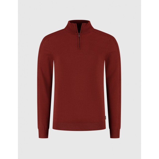 Saint Steve Elwin 50012 dark brick half zip trui 50012 Dark Brick/ELWIN large