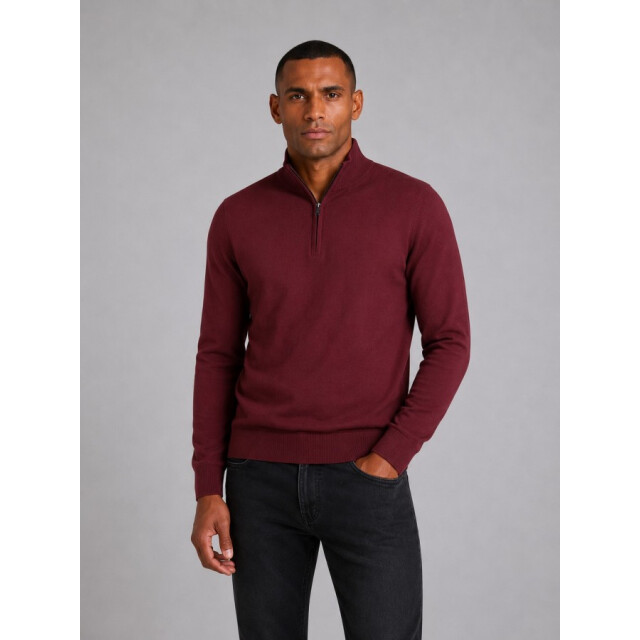 Saint Steve Cas 19480 50012 dark brick half zip trui 50012 Dark Brick/CAS 19480 large