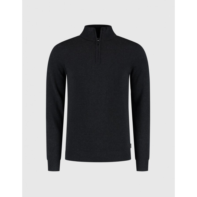 Saint Steve Cas 19480 90020 asphalt melee half zip trui 90020 Asphalt Melee/CAS 19480 large