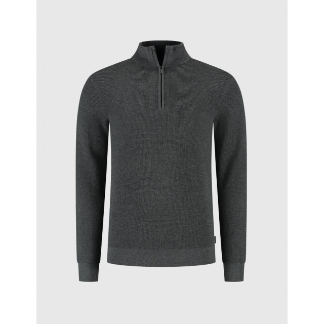 Saint Steve Dominic 90021 titanium grey melee half zip trui 90021 Titanium Grey Melee/DOMINIQUE large