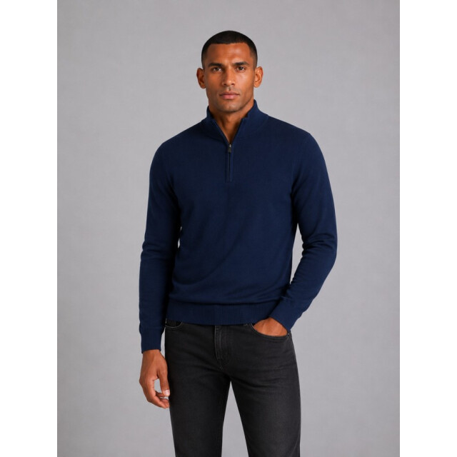 Saint Steve Cas 19480 70050 ocean blue half zip trui 70050 Ocean Blue/CAS 19480 large