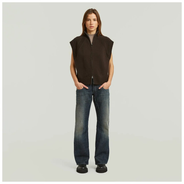 G-Star Heavy moto zip vest knit wmn D30195-D770-D311 large