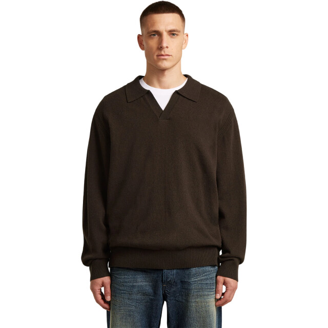 G-Star Wool refined polo collar knit D30769-D770-D311 large