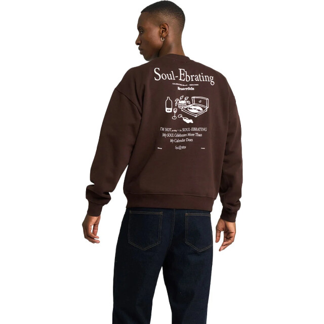 Resteröds Rtdrake chestprint crew 40262-1422-89-brown large