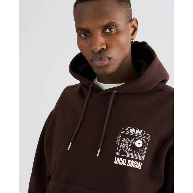 Resteröds Rtelliot backprinted hoodie 40262-3421-89-brown large