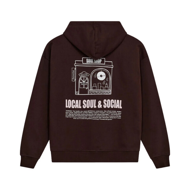 Resteröds Rtelliot backprinted hoodie 40262-3421-89-brown large