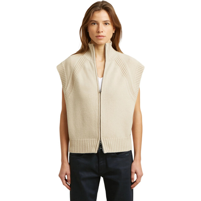 G-Star Heavy moto zip vest knit wmn D30195-D770-1214 large