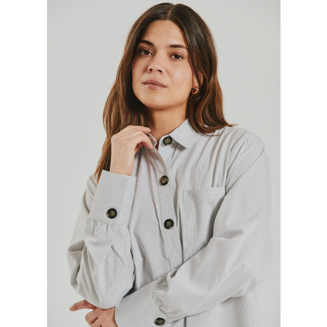 Free Quent Fqflyna shirt fine stripe off white 211842-7076 large