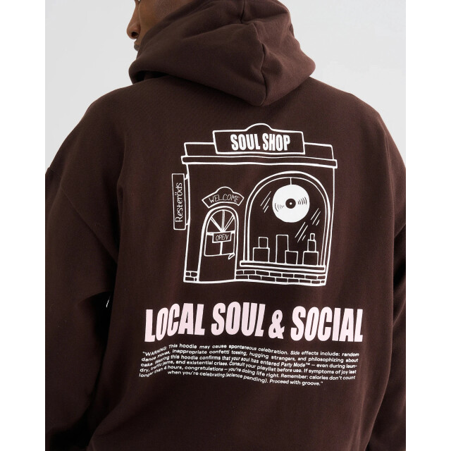 Resteröds Rtelliot backprinted hoodie 40262-3421-89-brown large