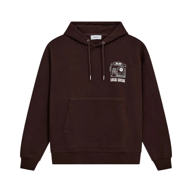 Resteröds Rtelliot backprinted hoodie 40262-3421-89-brown large