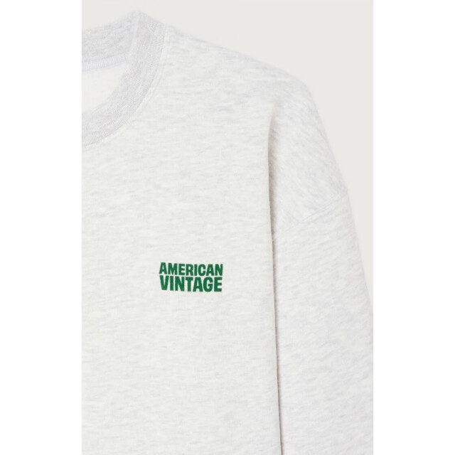 American Vintage Sweat shirt baptown mbap03b heater grey MBAP03B large
