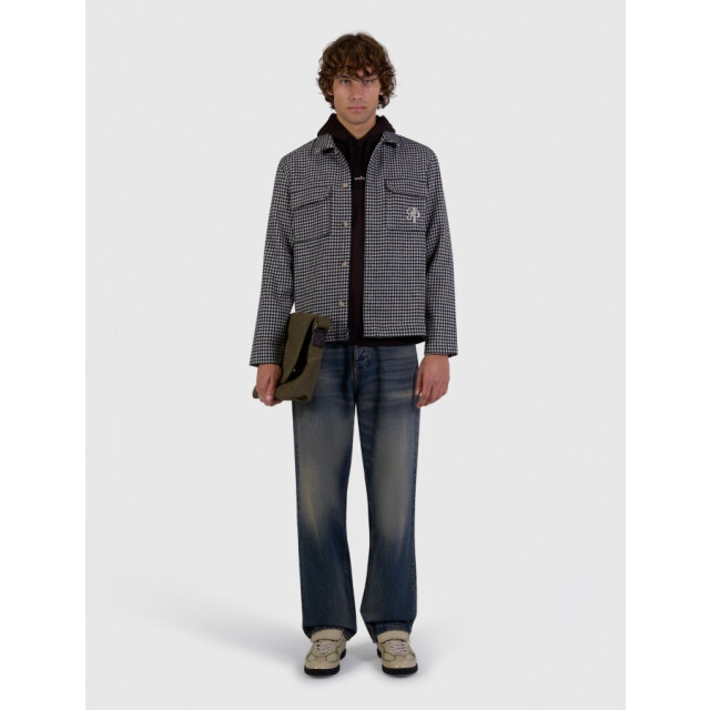 Pure Path 26030215 54 houndstooth shirt overshirt 54/26030215 large