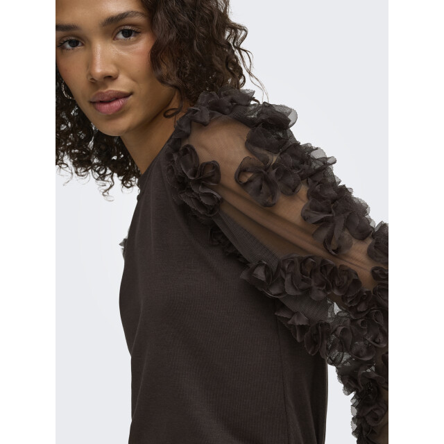Jacqueline de Yong Fairview sweatshirt met 3d bloemen 15220558 large