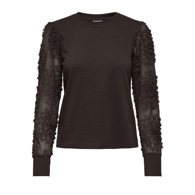 Jacqueline de Yong Fairview sweatshirt met 3d bloemen 15220558 large