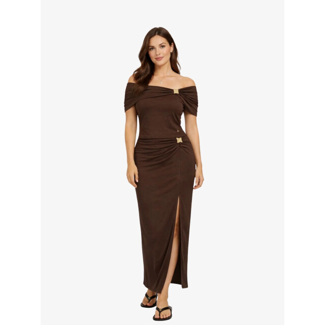 Guess Dames top brigitte off shoulder regal bruin W6GP12-K2935-G1EB large