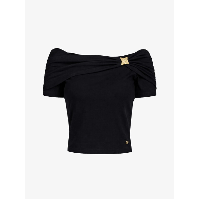 Guess Dames top brigitte off shoulder zwart W6GP12-K2935-JBLK large