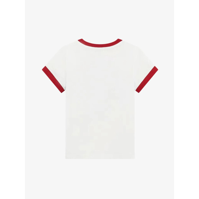 Guess Meisjes t-shirt cherry pure wit K6RI08-K6YW4-G011 large
