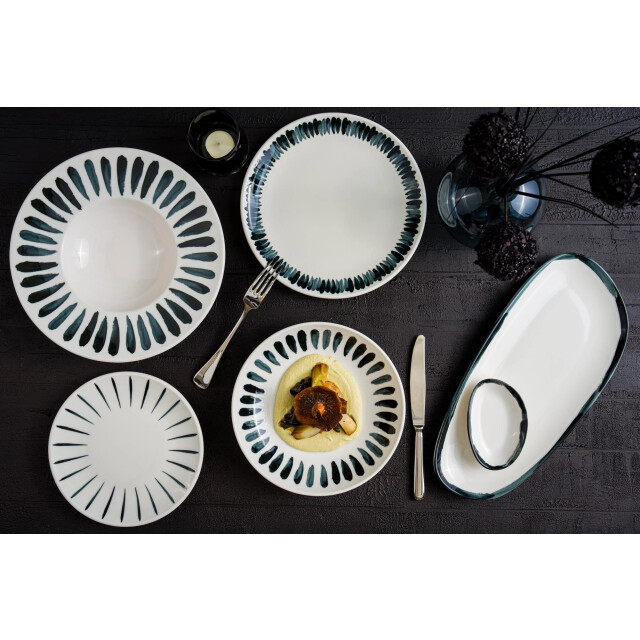 Bonna Dessertbord lavis black porselein 19 cm set van 6 3694732 large