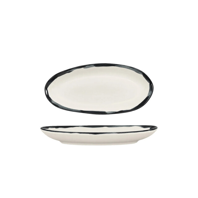 Bonna Serveerschaal lavis black porselein 20x12 cm (240cc) set van 2 3694745 large