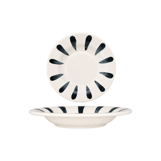 Bonna Pastabord lavis black porselein 23 cm (330cc) set van 2 3694738 large