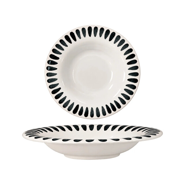 Bonna Pastabord lavis black porselein 27 cm (500cc) set van 2 3694737 large